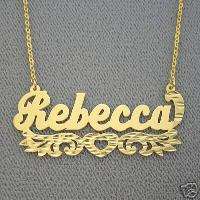 14K Gold Personalized Any Name with Heart Necklace NN48  