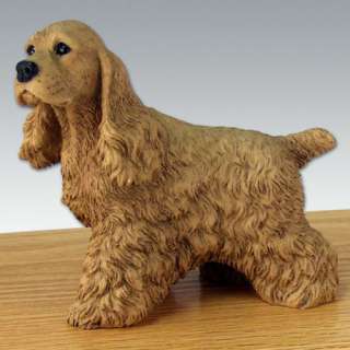 Dog, Cocker Spaniel, Buff   Figurine Pet Cremation Urn   Free Shipping