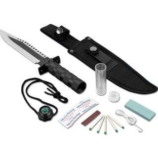 Whetstone™ Frontiersman Survival Knife & Kit w/ Sheath   Stainless 
