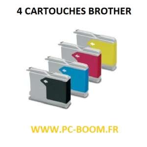   4 Cartouches dencre pour BROTHER DCP 153C 157 С 330C