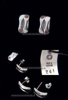 Georg Jensen Silver Earrings # 261 MIRROR  
