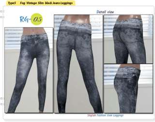Sexy Women New Simple Button Skinny jeans Leggings S~L  