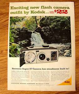 1962 Kodak Brownie Super 27 Camera Ad  