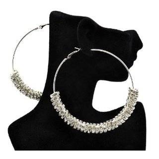 Basketball Wives Inspired POParazzi Rhinestone Ring Silver Hoops 