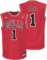 Derrick Rose Red Adidas Revolution 30 NBA Replica Chicago Bulls Youth 