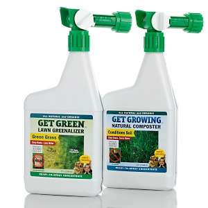 GET Green and GET Growing Lawn Care Spray Bottle Combo 