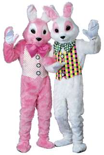 Easter Bunny Mascot Costume  Pink Bunny Costume  White Bunny Costume