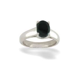    14K Yellow or White Gold Oval Onyx Ring Size 7 1/2 Jewelry