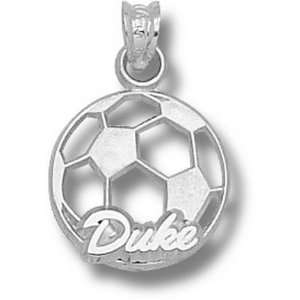 Duke Blue Devils Duke Soccer Ball Pendant   Sterling Silver Jewelry 