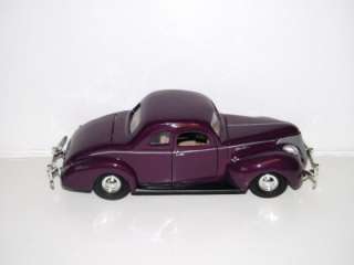 Motormax 1940 Ford Deluxe Coupe diecast car 1:24 G scale 8 length 