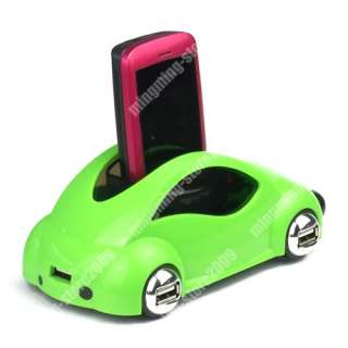 Car Shape Cell Phone Stand 4 USB 2.0 HUB for pc Laptop  