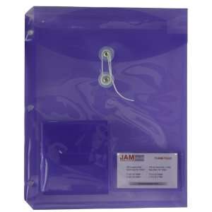  Purple Button and String 3 Hole Punch Binder Envelopes 