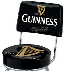 Arthur Guinness Extra Stout Irish Ale Beer Harp Swivel Bar Stool Pub 