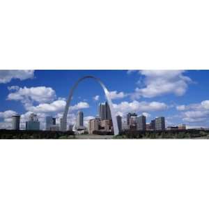  Metal Arch in Front of Buildings, Gateway Arch, St. Louis 