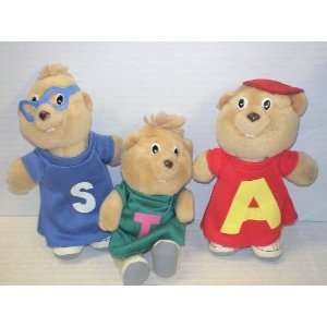  Alvin and the Chipmunks Vintage 1987 6 Plush Dolls 