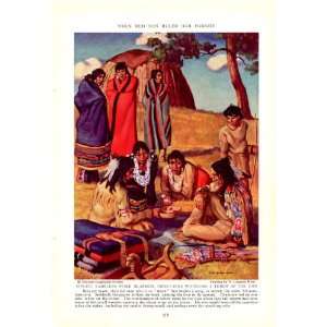   of the Dice   W. Langdon Kihn Vintage Native American Indian Print