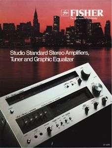 Fisher Studio Standard Amps,Tuner, Eq Brochure 1980  