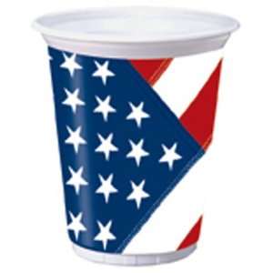 American Flag Plastic Beverage Cups   16 oz  Kitchen 