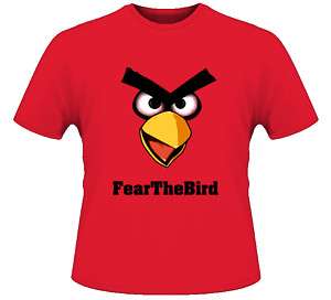 Angry Birds Fear the Bird Funny Cardinal T Shirt  