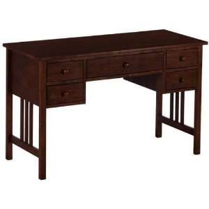 Mission style Five drawer Writing Desk 