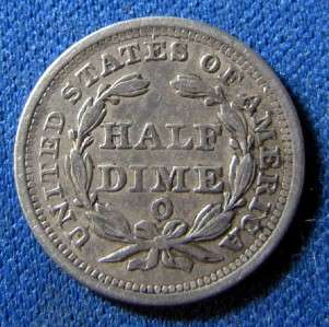 1853 O Seated Half Dime (No Arrows)  