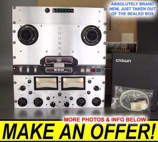 NIB NEW Crown USA CX 824 Audio Reel Tape Recorder 1/4 Track 2 Channel 