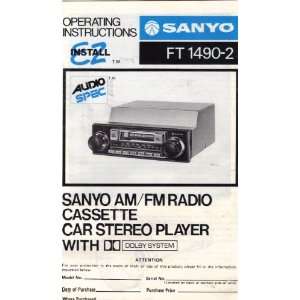    Vintage Sanyo Indash Cassette Car Player Ft 1490 2 