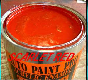 AUTO CAR PAINT ACRYLIC ENAMEL SCARLET RED SINGLE STAGE  