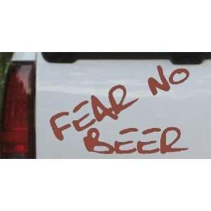   Fear No Beer Funny Car Window Wall Laptop Decal Sticker: Automotive
