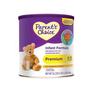 Parents Choice Infant Formula With Iron Premium 4.3 OZ Full Day 