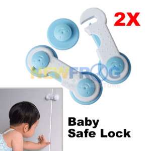 2x Baby Safe Lock Band Cupboard Drawers Wardrobe Fridge  