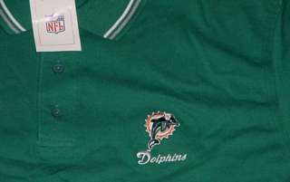 Miami Dolphins Polo Shirt Medium Embroidered Logo NFL  