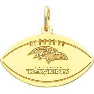   14K Gold NFL Baltimore Ravens Logo Football Charm: Sports & Outdoors
