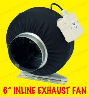 NEW 6 CARBON FILTER COMBO 6 INLINE FAN EXHAUST  