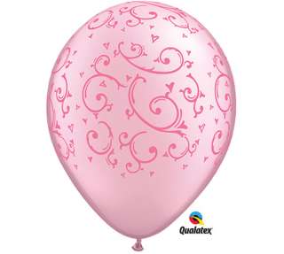 Pink Filigree 11 Balloons Wedding Shower Baby Prom  