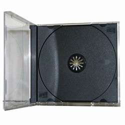 10 New Black Single Standard CD DVD Jewel Case  