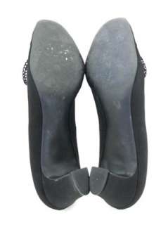 Vtg 60s Mad Men Black Sheer Lace Pumps Heels Shoes  