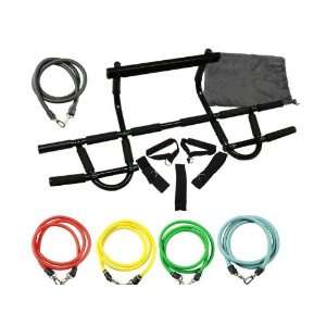   Bar + 5 Resistance Bands For Yoga Workout Exercise