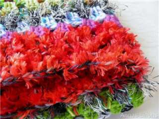   Hand Crochet Lace Throw Afghan Rug Crimson Red Border Unused  