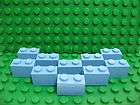 Lego Light Blue Blocks Bricks 1 x 2 / 10 Pieces NEW