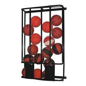  Stackmaster Double Basketball Wall Storage Rack BLACK 66 H 