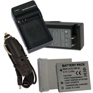 NEW Charger + 2 Battery for Canon PowerShot SD300 SD400 SD450 NB 4L 