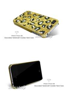   4S 4G Luxury Bling Crystal Thin Slim Black Gold Hard Cover Case Bumper