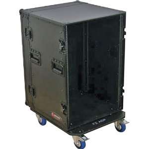  Odyssey Black Label 16 Space Amp Rack with Wheels: Musical 