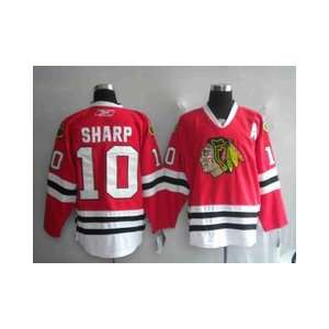  Sharp #10 NHL Chicago Blackhawks Red Hockey Jersey Sz52 
