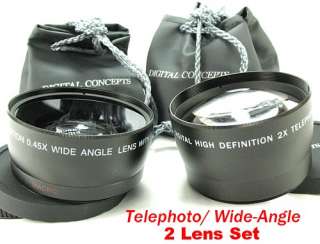 Tele/Wide Angle 2 Lens Kit for Canon PowerShot S3,S5 IS  