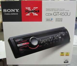 NEW 2011 SONY CDX GT450U CAR AUDIO CD/MP3 USB PLAYER  