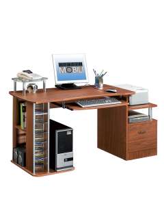   Home Office Computer Desk With Printer Shelf CD Storage  