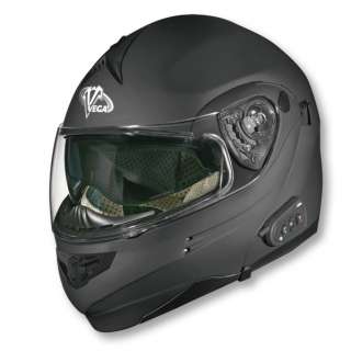   com modular full face helmet available in flat black and gloss black