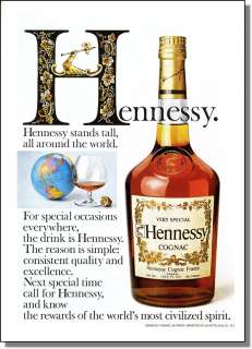 1978 Hennessy Cognac from France Stands Tall Print Ad  